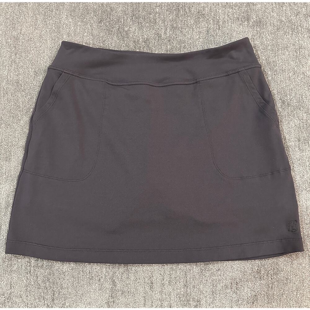 FootJoy Performance Knit Black Golf Skirt Size Medium EUC Athletic Tennis Skort